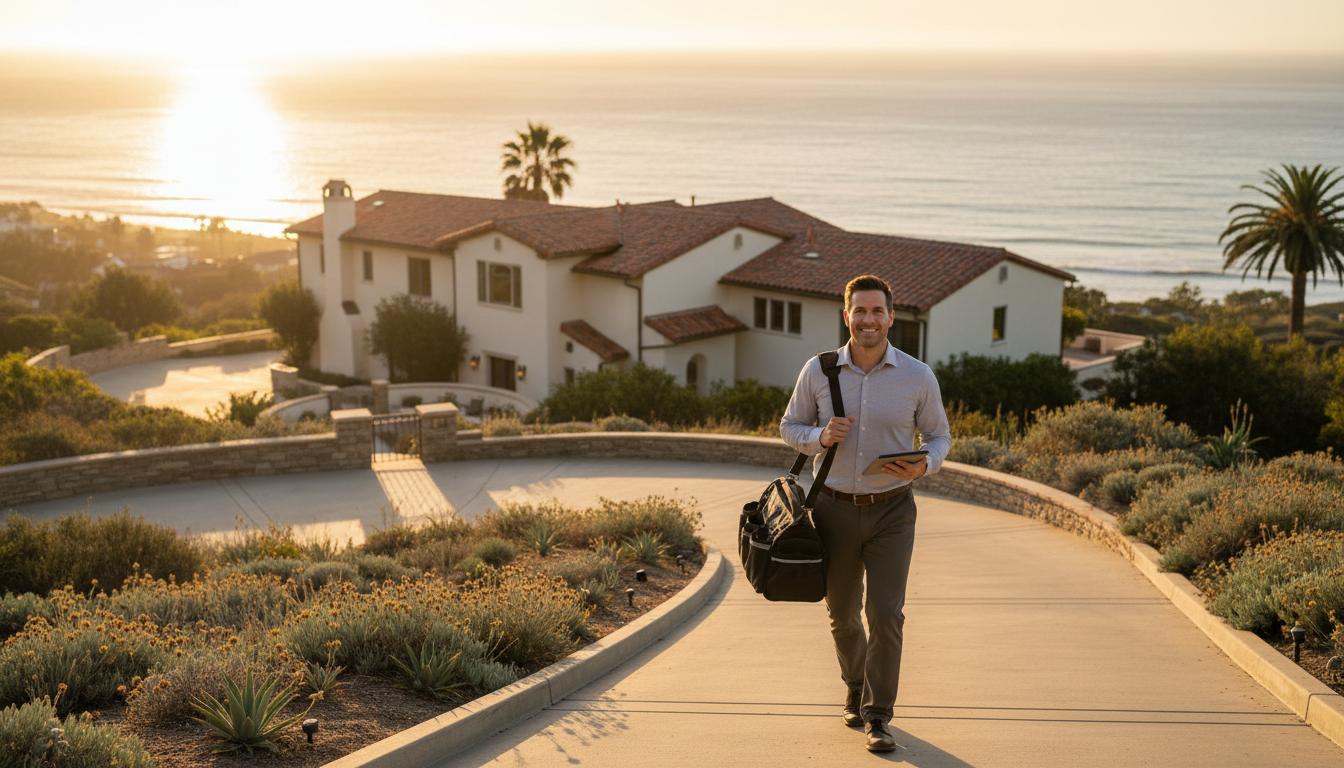 PeacockPC technician arriving at a Palos Verdes home